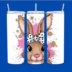 Cute Bunny Tumbler with Bow